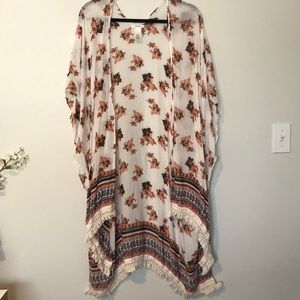 Floral boho kimono